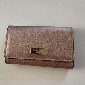 Kate Spade Rose Gold Key Holder Card Wallet OS